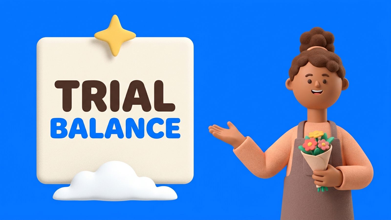 Small business owner reviewing a trial balance report on a laptop with accounting software open
