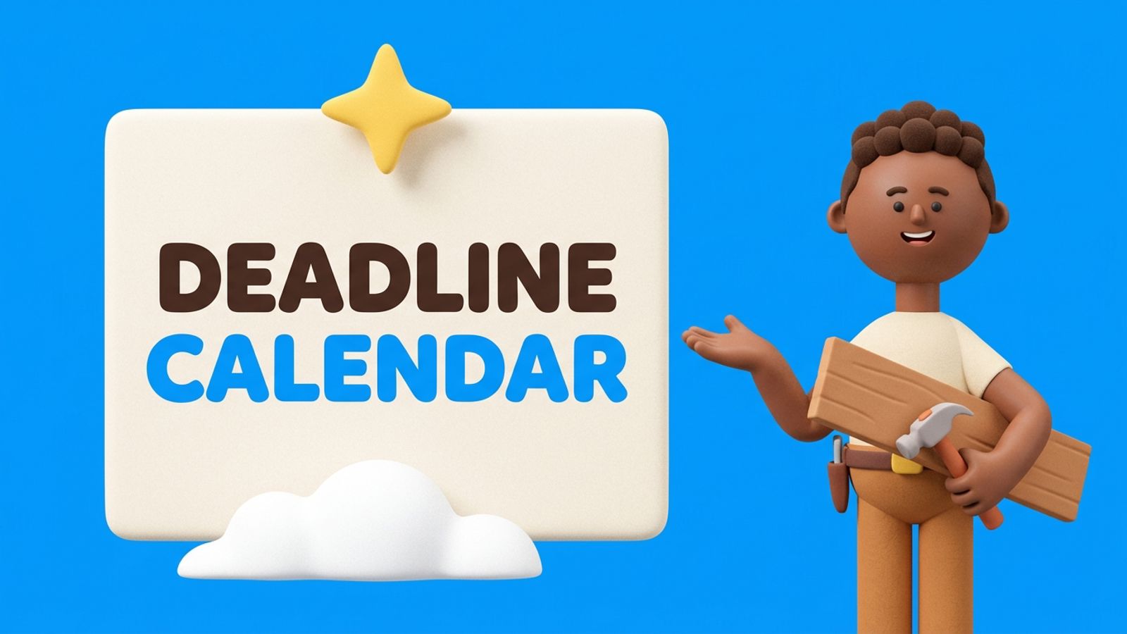 Calendar showing small company filing deadlines, VAT quarters and Self Assessment payment dates