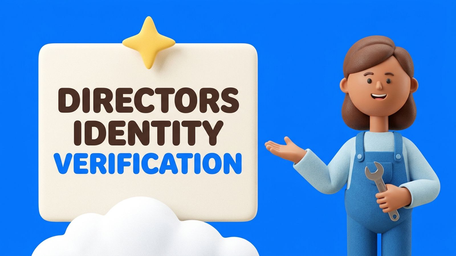 Company director verifying their identity on a smartphone next to a laptop showing a Companies House form